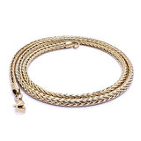 Moncuk Design Oval Kral Bakla Örgülü Çelik Kolye 4Mm 3351CEK022