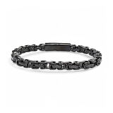 Moncuk Design Kilit Mekanizmalı Siyah Kral Zincir Bileklik 6Mm 3351CZB1D93