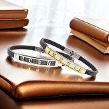 Moncuk Design Roma Rakam Desenli Çelik Bileklik 3351SCB005