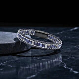 Moncuk Design Orijinal Deri, Lapis Doğaltaş ve 316L Titanyum Çelik Erkek Bileklik 33512B22D10