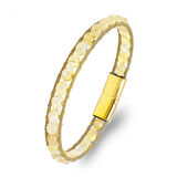 Moncuk Design Titanyum Kilitli Sitrin Doğaltaş Ve 316L Çelik Halat Örme Erkek Bileklik 33512B2DH8