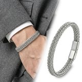 Moncuk Design Sarmal Çelik Zincir Örgülü Erkek Bileklik 33515B2D3