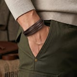 Moncuk Design Kahverengi 4 Lü Pu Deri Çoklu Bileklik - Zamak Kilit 33513B10D7