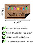 Mutlu Yıllar Yılbaşı Kapı Önü Paspası Yılbaşı Dekoru Dış Mekan ve Ev İçi Paspas 45x70cm