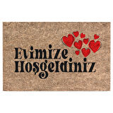 Monnhein Kapı Önü Paspası - Modern ve Şık Kapı Paspası | Ev, Ofis ve Dış Mekân Kullanımı İçin (Kalpten Hoş Geldiniz)