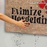 Monnhein Kapı Önü Paspası - Modern ve Şık Kapı Paspası | Ev, Ofis ve Dış Mekân Kullanımı İçin (Kalpten Hoş Geldiniz)