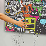 Monnhein Kapı Önü Paspası - Modern ve Şık Kapı Paspası | Ev, Ofis ve Dış Mekân Kullanımı İçin (Canavar Renkler)