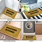 Monnhein Kapı Önü Paspası - Modern ve Şık Kapı Paspası | Ev, Ofis ve Dış Mekân Kullanımı İçin (Gold Welcome B.)