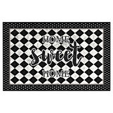 Monnhein Kapı Önü Paspası - Modern ve Şık Kapı Paspası | Ev, Ofis ve Dış Mekân Kullanımı İçin (Checkered Sweet Home)