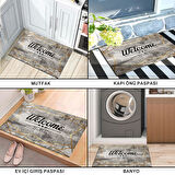 Monnhein Kapı Önü Paspası - Modern ve Şık Kapı Paspası | Ev, Ofis ve Dış Mekân Kullanımı İçin (Welcome Home Eskitme)