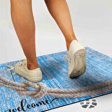 Monnhein Kapı Önü Paspası - Modern ve Şık Kapı Paspası | Ev, Ofis ve Dış Mekân Kullanımı İçin (Ocean Serenity)