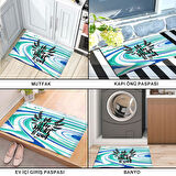 Monnhein Kapı Önü Paspası - Modern ve Şık Kapı Paspası | Ev, Ofis ve Dış Mekân Kullanımı İçin (Wave of Life)