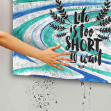 Monnhein Kapı Önü Paspası - Modern ve Şık Kapı Paspası | Ev, Ofis ve Dış Mekân Kullanımı İçin (Wave of Life)