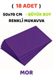 Mor Renkli Mukavva 18 Adet 50x70 cm Sert Karton Mukavva