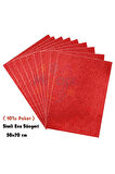 Kırmızı Renkli Simli Eva Süngeri 50X70 cm 10'lu Paket 1.5 mm