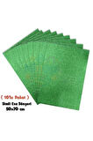 Yeşil Renkli Simli Eva Süngeri 50X70 cm 10'lu Paket 1.5 mm