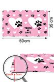 Touch of Love Köpek Mama Altlığı Mama Paspası Köpek Mama Eğitim Paspası 50x35cm