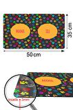 Mutlu Patiler Köpek Mama Altlığı Mama Paspası Köpek Mama Eğitim Paspası 50x35cm