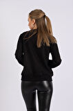 Bold & Young Kadın Metal Fermuarlı Kaşkorseli Sweatshirt