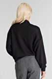 Bold & Young Kadın Modal Cupra Kumaş Kuşgözü Kordonlu Sweatshirt