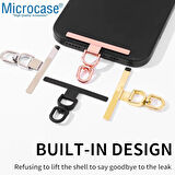Microcase 360 Döner Başlıklı Telefon İp Askılıklar İçin Paslanmaz Çelik Tutacak Bağlantı Parçası - GOLD AL5142 1 ADET