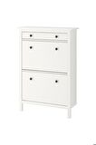 HEMNES ayakkabı dolabı, beyaz, 89x30x127 cm, 3bölmeli