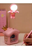 Kalemlik Renkli Astronot Başlık Masa Lambası
