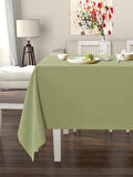 Pastel Enginar Rengi Masa Örtüsü Kadife Dokulu Leke Tutmaz
