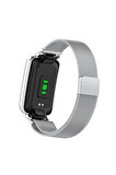 Xiaomi Mi Band 7 Pro Uyumlu Kordon Metal Hasır Örme Milano Loop Kordon