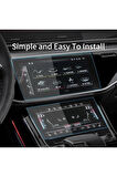 Audi S8 2023-2024 Model Alt Üst Multimedya ve Kontrol Paneli Uyumlu 9H Nano Ekran Koruyucu