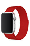 Apple Watch 9 8 7 6 5 4 3 Se Uyumlu 38 - 40 - 41 Mm Uyumlu Milano Loop Çelik Örme Kordon
