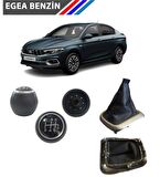 Fiat Egea Benzinli 6 İleri Vites Topuzu ve Gri Detaylı Körük M2439-1169
