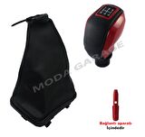 Fiat Punto Kırmızı Spor Vites Topuzu Ve Çerçeveli Vites Körüğü M11016