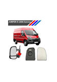 Citroen Jumper 3 Sol Dış Ayna Üst Camı Sürücü Tarafı Isıtmalı M3333B
