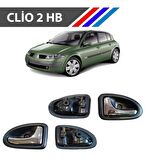 Clio 2 HB Kasa Iç Açma Kolu Arka Taraf 2 Adetli Sağ Ve Sol Parlak Krom M3368