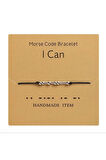 Mors Alfabesi I Can (Başarabilirim) Motto Bileklik