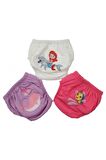 Kız Bebek Çocuk Desenli Sevimli 3 Lü Alıştırma Külodu Bebek Bezi Sızdırmaz Antialerjik 035-60155-035