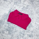 Momikon Kız Çocuk Pamuklu Uzun Kollu Polo Yaka Fitilli Bluz