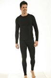 Erkek Siyah Uzun Kol Sıfır Yaka Termal Body 2006