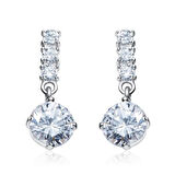 Monemel Kristal Taşlı  Sallantılı Küpe (Altın Kaplama)