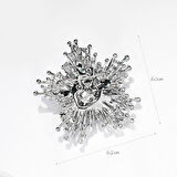 Monemel Swarovski Yaka İğnesi - Kolye (Altın Kaplama)