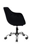 Krom Metal Ayaklı Ofis Çocuk Odası Çalışma Sandalyesi (AYARLANILABİLİR) 