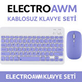  Kablosuz Bluetooth Klavye + Mouse Seti (iOS / Android / Windows Uyumlu) MOR