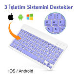  Kablosuz Bluetooth Klavye + Mouse Seti (iOS / Android / Windows Uyumlu) MOR