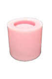 Kalp Kabartmalı 10,5cm Saksı Silikon Kalıp K-1277, Taş Tozu Polyester Çimento Alçı Kalıbı