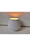 Oluklu Konik 5,8cm Tealight Mumluk Silikon Kalıp K-1349, Kokulu Taş Alçı Mum Kalıbı