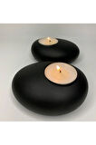 9,6cm Çakıl Taş Tealight Mumluk Silikon Kalıp K-1352, Kokulu Taş Sabun Alçı Mum Kalıbı
