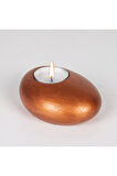 9,6cm Çakıl Taş Tealight Mumluk Silikon Kalıp K-1352, Kokulu Taş Sabun Alçı Mum Kalıbı