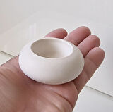 6,7cm Yuvarlak Top Tealight Mumluk Silikon Kalıp K-1359, Kokulu Taş Sabun Alçı Mum Kalıbı