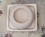 Kare Altlık ve Yuvarlak Tealight Mumluk Silikon Kalıp K-1366, Kokulu Taş Alçı Polyester Beton Kalıbı
